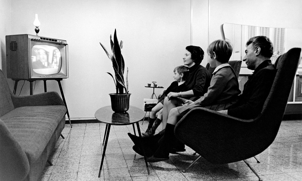 A family watching television. 1966.